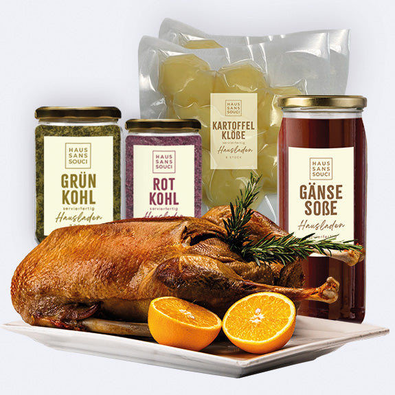 Gourmet Gans 5200g inkl. Beilagen - Für die einfache Zubereitung zu Hause