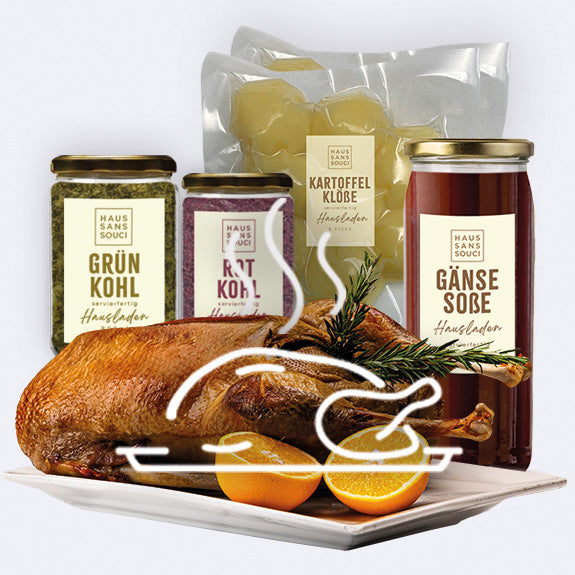 Gourmet Gans 5200g inkl. Beilagen - Heiß verpackt (25. & 26.12 nicht mehr möglich)