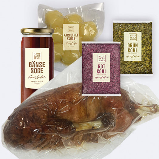 1/2 Gourmet Gans inkl. Beilagen (kalt) - für die einfache Zubereitung