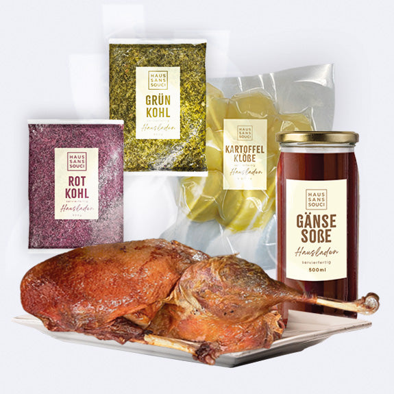 1/2 Gourmet Gans inkl. Beilagen - Heiß verpackt